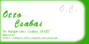 otto csabai business card